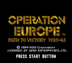   OPERATION EUROPE - PATH TO VICTORY 1939-1945